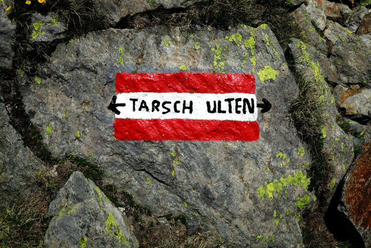 Wohin geht der Weg? Tarsch und Ulten sollen zusammenwachsen.
Die Liftverbindung mit der Schwemmalm führt dabei über das Tarscher Joch,
bis heute ein unerschlossenes Gebiet.