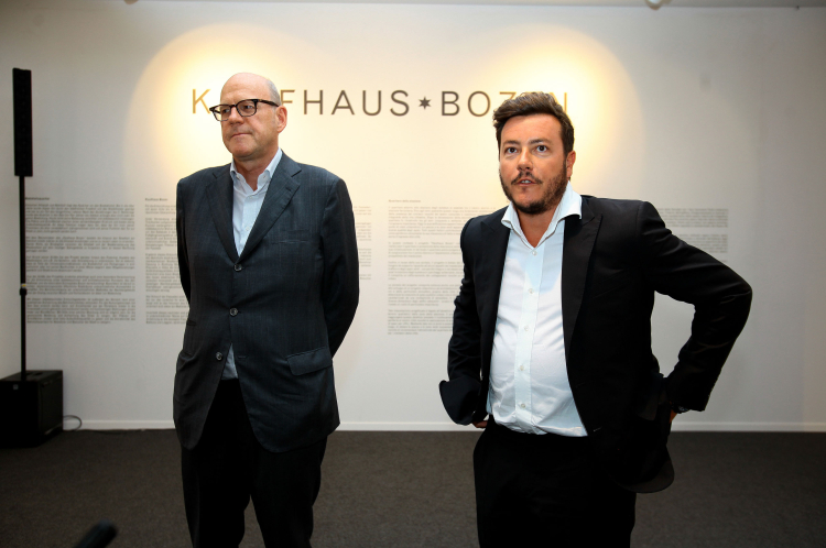 Ein Bild aus besseren Zeiten ohne Gerichtsprozesse: Heinz Peter Hager (links) und René Benko 2016 in Bozen.