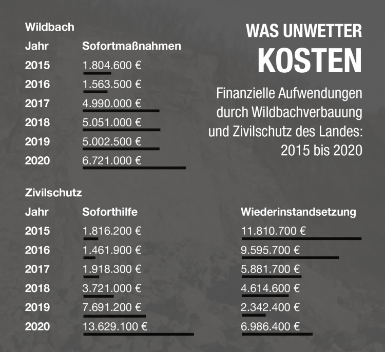 Grafik Wildbachverbauung