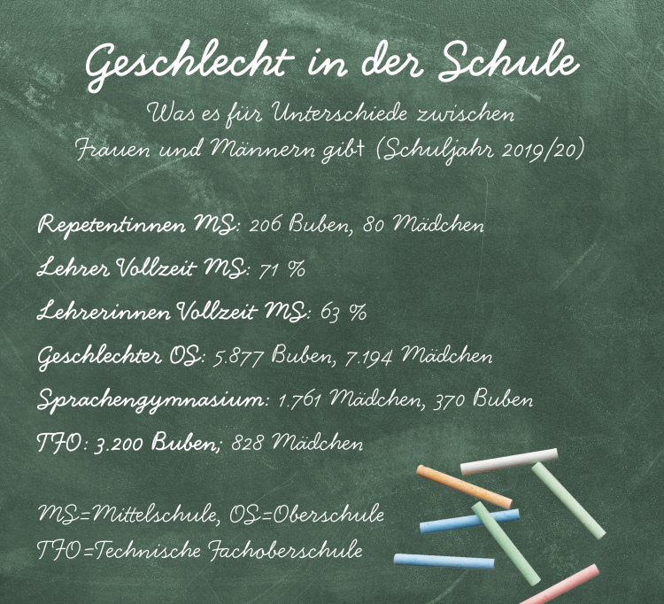Schule – Geschlechterverhältnisse Grafik