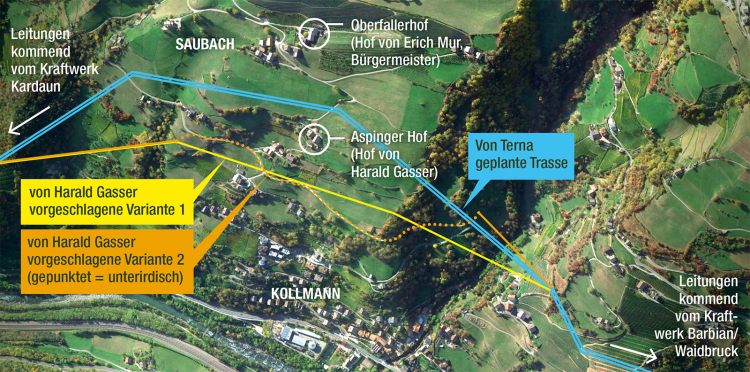 Grafik Hochspannung Eisacktal