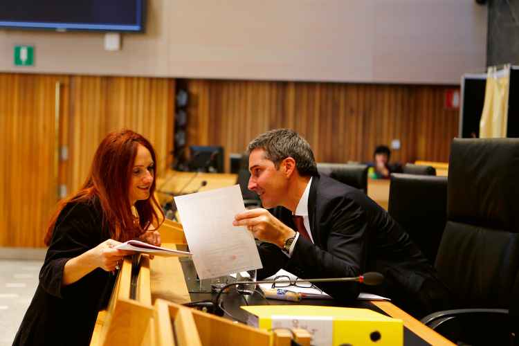 Brigitte Foppa und Arno Kompatscher