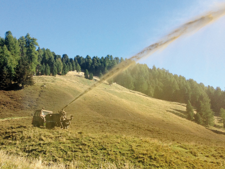 Gülleausbringung im Martelltal