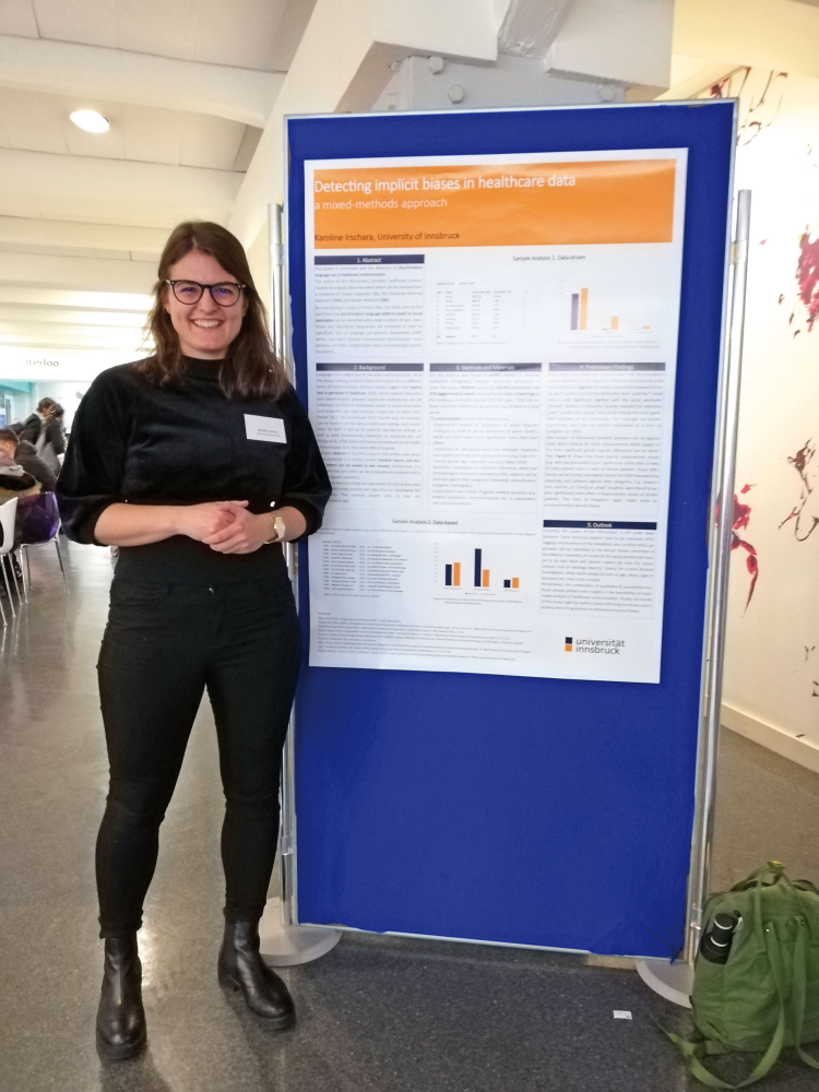 Beim Workshop in London stellt Karoline Irschara ihre Forschung vor. In 100.000 radiologischen Befunden (51 Prozent männlich, 49 Prozent weiblich), stellt sie Benachteiligungen fest. Karoline Irschara