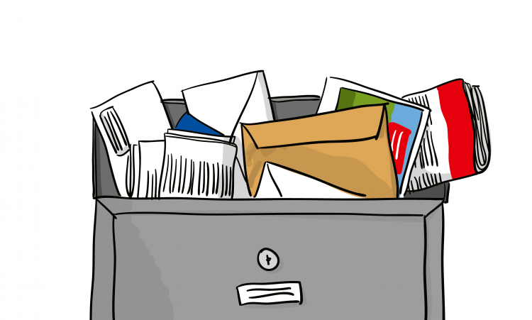 Parteien dürfen die persönlichen Daten der Wahlberechtigten aus den Wählerlisten der Gemeinden entnehmen. Man kann sich Wahlwerbung aber auch verbitten. Illustration Postkasten