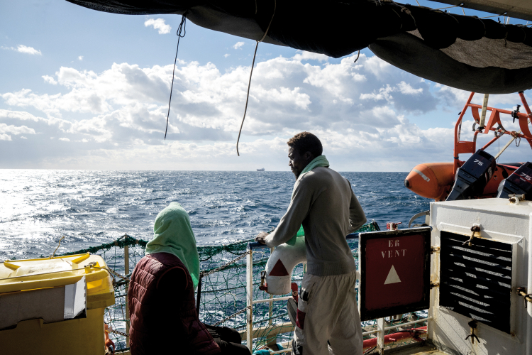 Flüchtlinge auf dem Mittelmeer