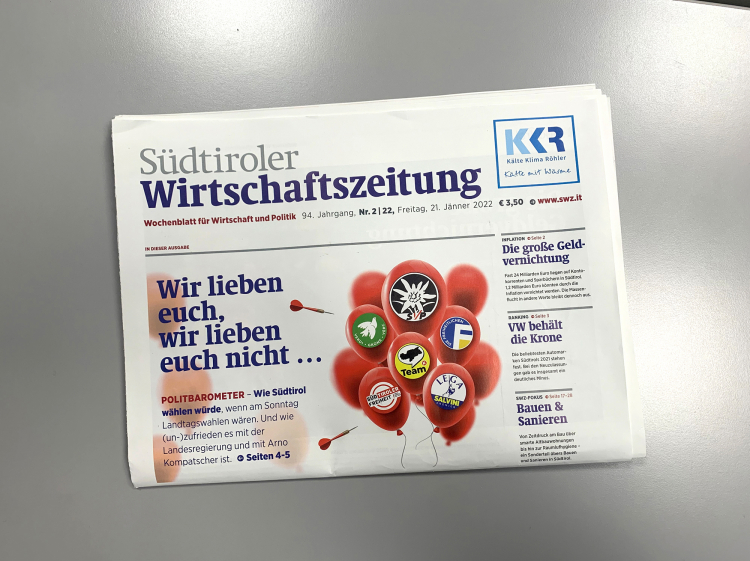 Umfrage in der Südtiroler Wirtschaftszeitung