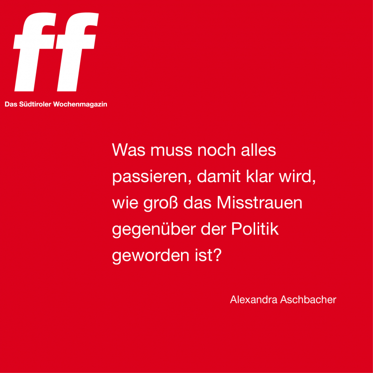Was muss noch alles passieren, damit klar wird, wie groß das Misstrauen gegenüber
der Politik geworden ist? Leitartikel 14/21