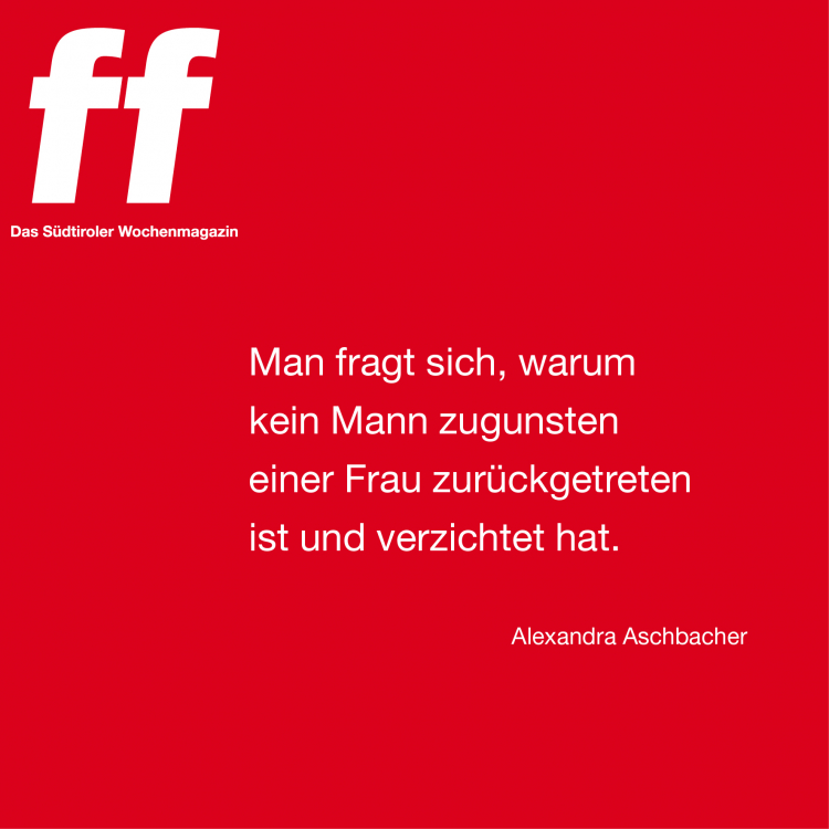 Man fragt sich, warum kein Mann zugunsten einer Frau zurückgetreten ist und verzichtet hat. Leitartikel 13/21