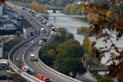 Brennerautobahn bei Bozen