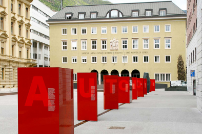 Ausstellungsparcours zur Autonomie in Bozen