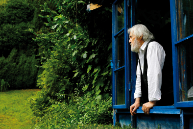 Luis Stefan Stecher in seinen Pavillon
