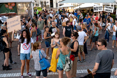 Demonstration gegen Corona-Maßnahmen