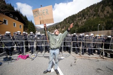 Protest gegen Grenzkontrollen