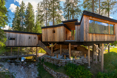 Baumhäuser im Caravan Park Sexten