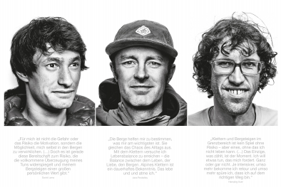 David Lama, Jess Roskelley und Hansjörg Auer