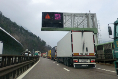 Stau auf Autobahn