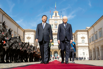  Xi Jin Ping und Sergio Mattarella