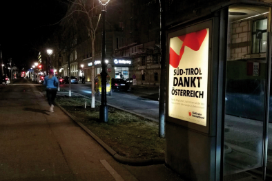 Plakat des Südtiroler Heimat­bundes