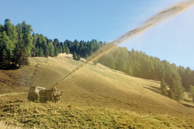 Gülleausbringung im Martelltal