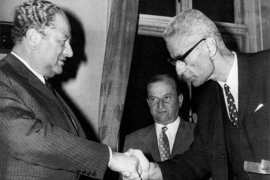 Bruno Kreisky und Silvius Magnago