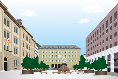 Palais Widmann, Landtagsgebäude und Landhaus 2 