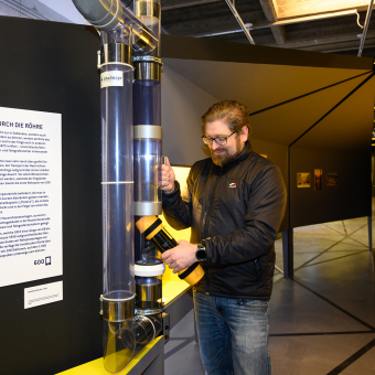 Ausstellung einer Rohrpost