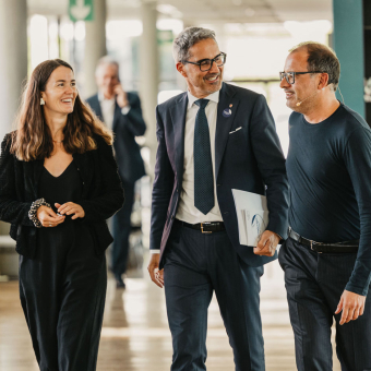Elke Weissensteiner, Landeshauptmann Arno Kompatscher und Christian Girardi.