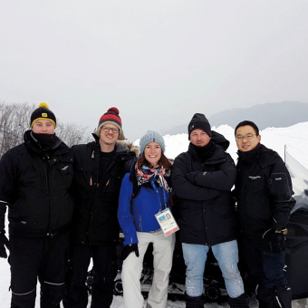  Katharina von Tschurtschenthaler mit ihrem Team