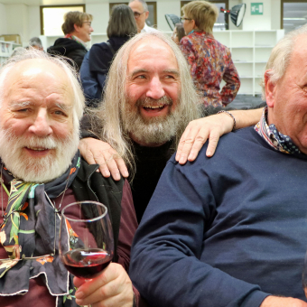 Jul Bruno Laner, Christoph Franceschini und ff-Zeichner Hanspeter Demetz