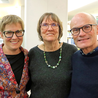 Marlene Huber, Leiterin des Amtes für Film und Medien, Dorothea Kugler und der Historiker Hannes Obermair