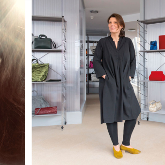 Die Bozner Designerin Sylvia Pichler hat vor 
15 Jahren die Taschenmarke Zilla gegründet. 
Ihre Mundschutzmaske wurde von Francesca Kaswalder angefertigt.  Sylvia Pichler