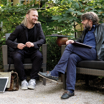 Interview im Garten