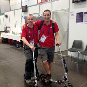 Der ehemalige zusammen mit dem derzeitigen LVH-Direktor bei den Worldskills: Thomas Pardeller (links) und Walter Pöhl.